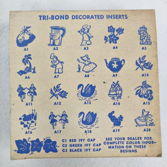 Vintage 1950s Kitsch Tile Covers DUTCH DANCERS 4x4 - Picture 5 of 6